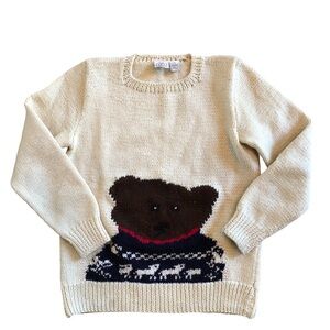 Vintage 80s J.G.Hook Bear Sweater
